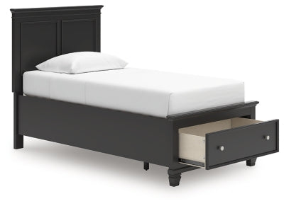 Ashley Lanolee Black Twin Panel Storage Bed