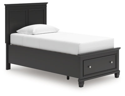 Ashley Lanolee Black Twin Panel Storage Bed