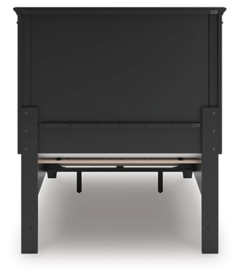 Ashley Lanolee Black Twin Panel Storage Bed