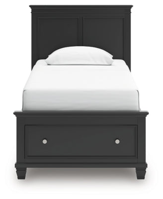Ashley Lanolee Black Twin Panel Storage Bed