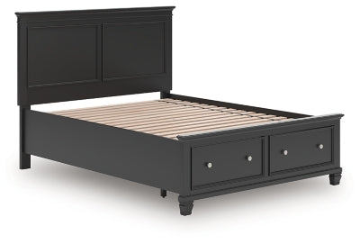 Ashley Lanolee Black Queen Panel Storage Bed