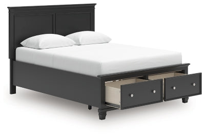 Ashley Lanolee Black Queen Panel Storage Bed