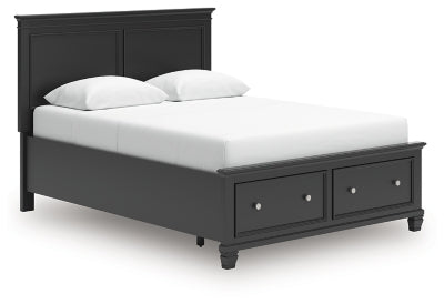 Ashley Lanolee Black Queen Panel Storage Bed