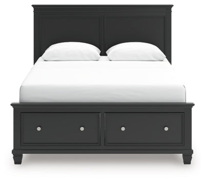 Ashley Lanolee Black Queen Panel Storage Bed