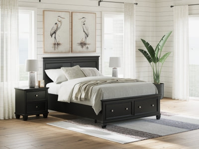 Ashley Lanolee Black Queen Panel Storage Bed