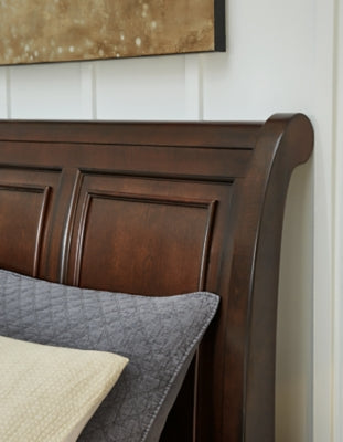 Ashley Porter Rustic Brown Queen Sleigh Bed