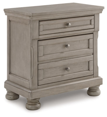 Ashley Lettner Light Gray 2 Drawer Nightstand