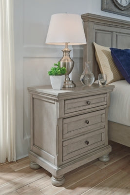 Ashley Lettner Light Gray 2 Drawer Nightstand