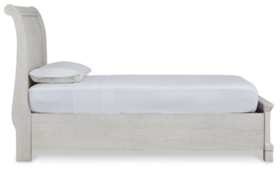 Ashley Robbinsdale Antique White Twin Sleigh Storage Bed