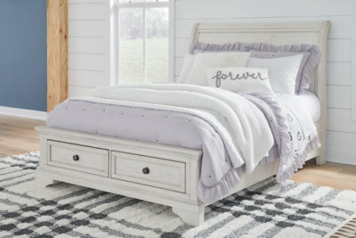 Ashley Robbinsdale Antique White Full Sleigh Storage Bed