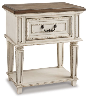 Ashley Realyn Chipped White Nightstand