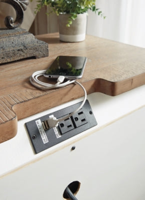 Ashley Realyn Two-tone Nightstand