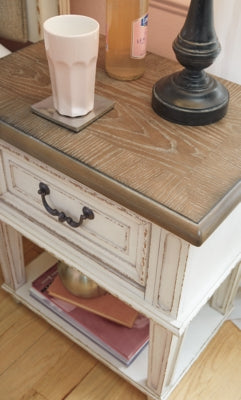 Ashley Realyn Chipped White Nightstand