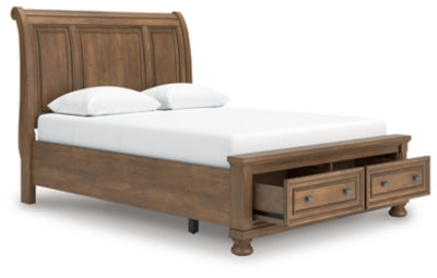 Ashley Vandenmore Medium Brown Queen Storage Sleigh Bed