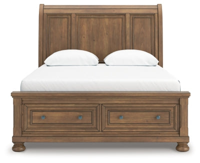 Ashley Vandenmore Medium Brown Queen Storage Sleigh Bed