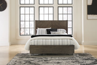 Ashley Arkenton Grayish Brown Queen Panel Bed