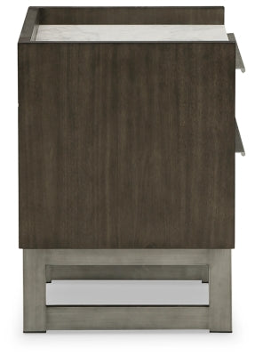 Ashley Arkenton Grayish Brown White Nightstand