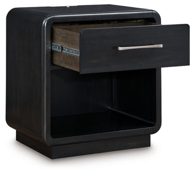 Ashley Rowanbeck Black Nightstand