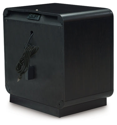 Ashley Rowanbeck Black Nightstand
