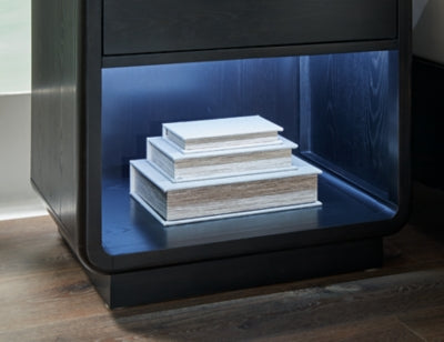 Ashley Rowanbeck Black Nightstand