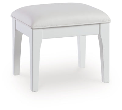 Ashley Chalanna White Vanity Stool