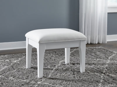 Ashley Chalanna White Vanity Stool