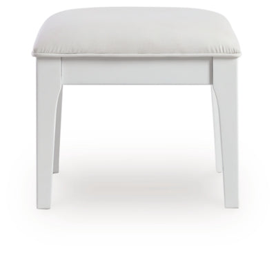 Ashley Chalanna White Vanity Stool
