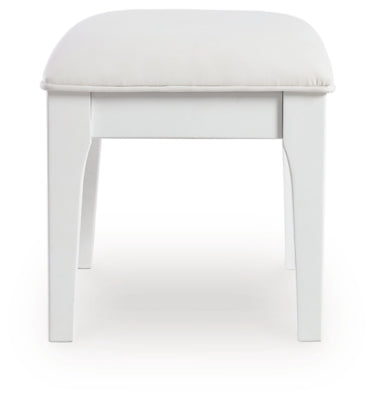 Ashley Chalanna White Vanity Stool