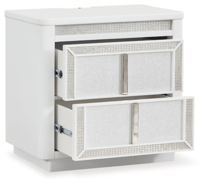 Ashley Chalanna White Nightstand