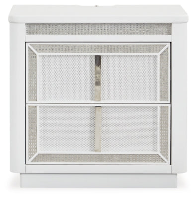 Ashley Chalanna White Nightstand