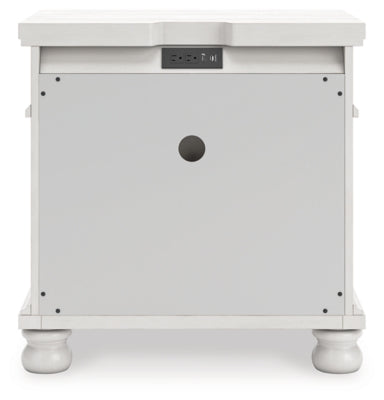 Ashley Chadworth Antique White Nightstand