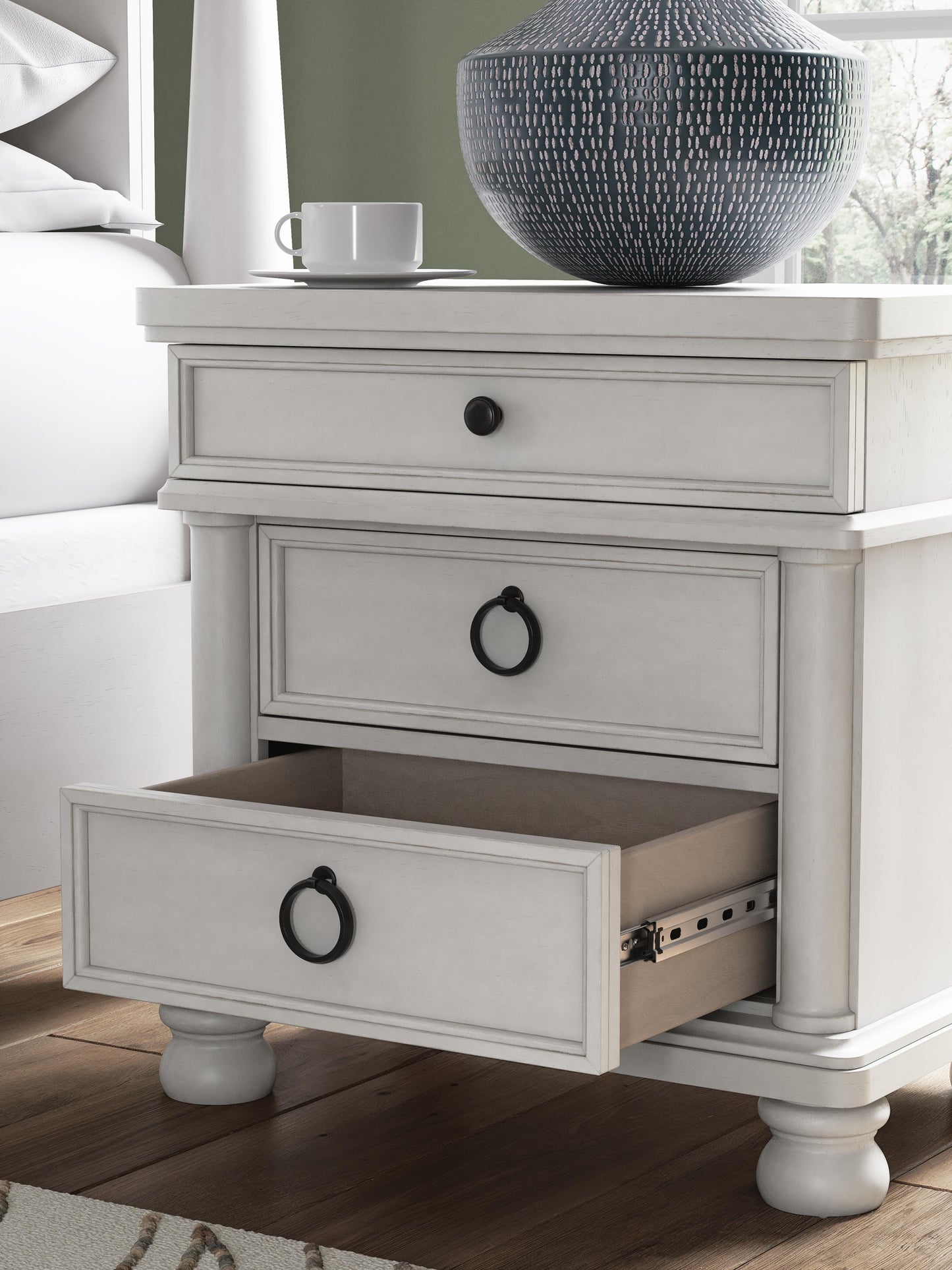 Ashley Chadworth Antique White Nightstand