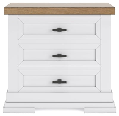 Benchcraft Ashbryn White Natural Nightstand