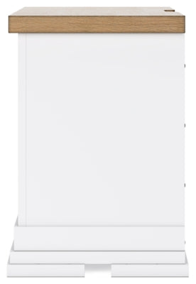 Benchcraft Ashbryn White Natural Nightstand