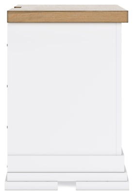 Benchcraft Ashbryn White Natural Nightstand