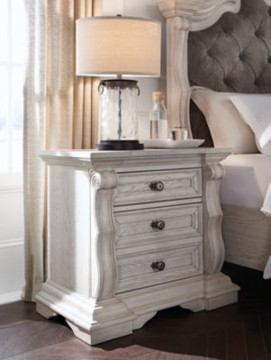 Ashley Andonhall Antique White Nightstand