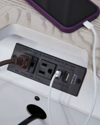 Ashley Andonhall Antique White Nightstand