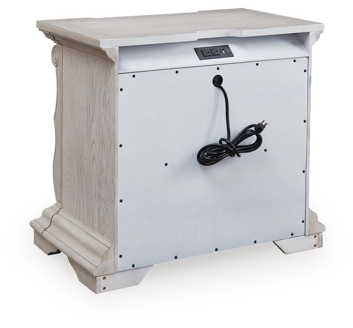 Ashley Andonhall Antique White Nightstand
