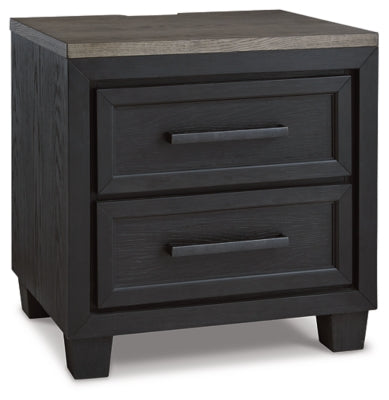 Ashley Foyland Black Brown Nightstand