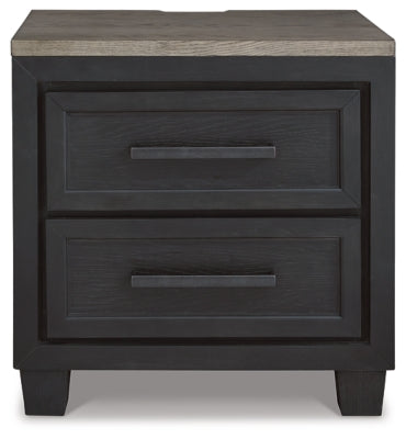 Ashley Foyland Black Brown Nightstand