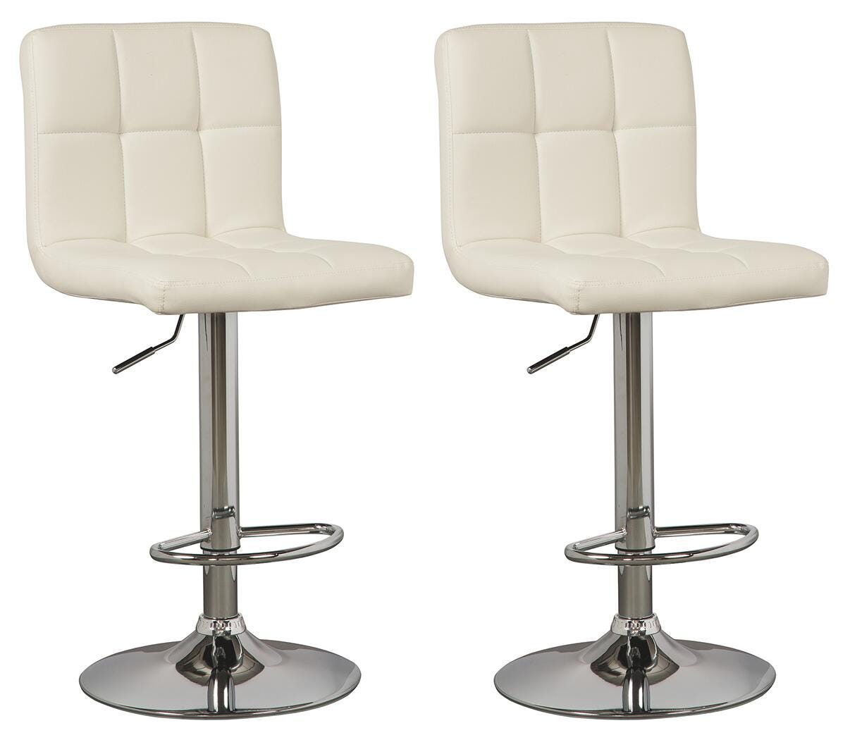 Ashley Bellatier Bone Adjustable Height Bar Stool (Set of 2)