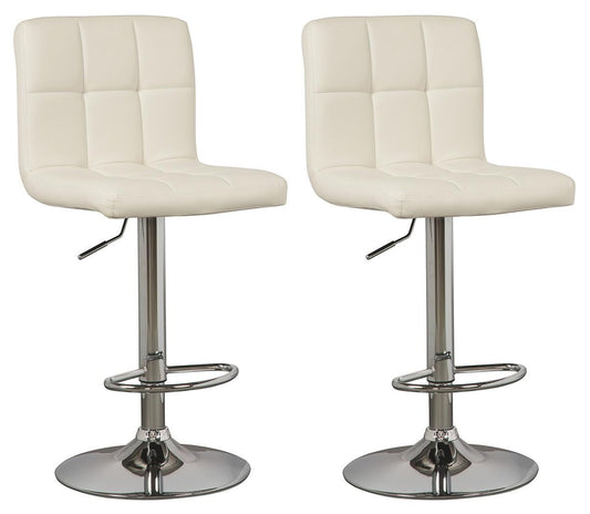 Ashley Bellatier Bone Adjustable Height Bar Stool (Set of 2)