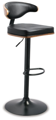 Ashley Bellatier Brown Black Adjustable Height Bar Stool