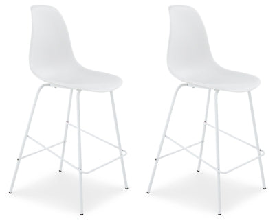 Ashley Forestead White Counter Height Bar Stool (Set of 2)