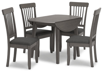 Ashley Shullden Gray Drop Leaf Dining Table