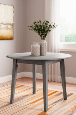 Ashley Shullden Gray Drop Leaf Dining Table