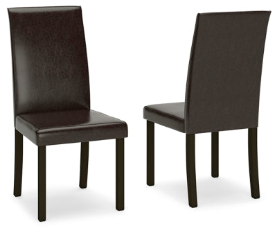 Ashley Kimonte Dark Brown Dining Chair (Set of 2)