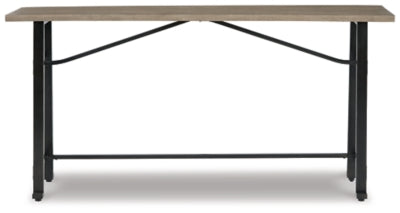 Ashley Lesterton Light Brown Black Long Counter Table