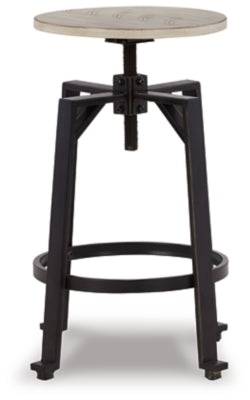 Ashley Karisslyn Whitewash Black Counter Height Stool (Set of 2)