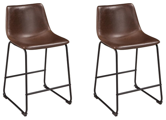 Ashley Centiar Brown Counter Height Bar Stool (Set of 2)